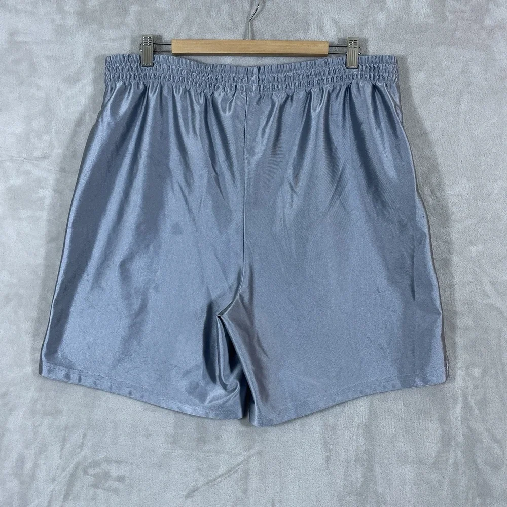 ATHLETIC WORKS Silver Dazzle Basketball Shorts Mens Large Shiny Shimmer AW17A107